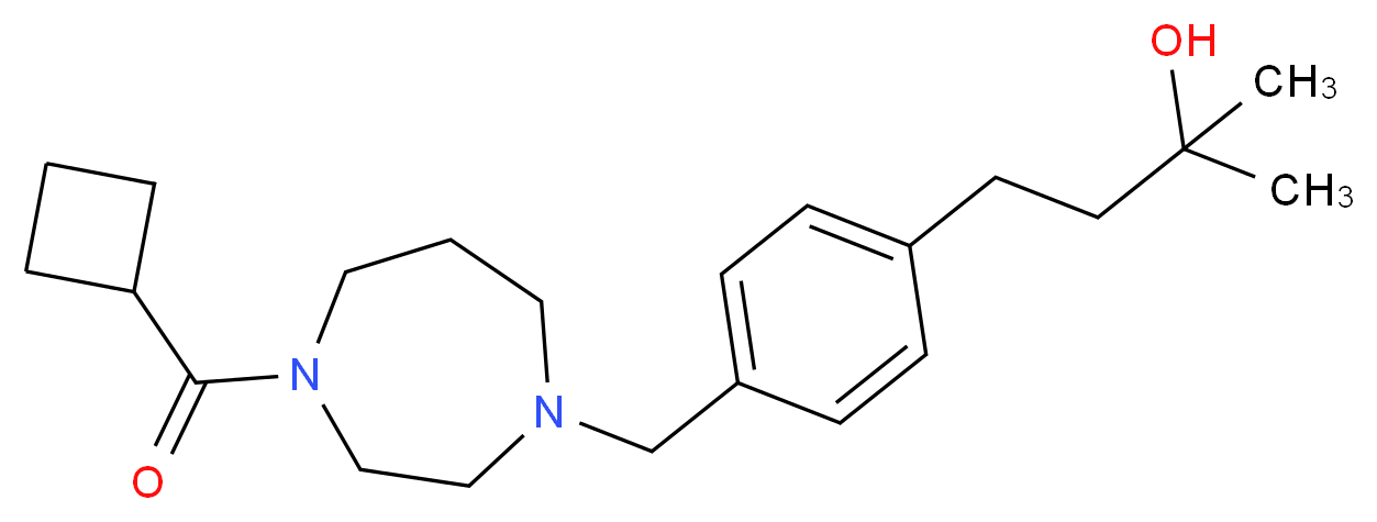 4-(4-{[4-(cyclobutylcarbonyl)-1,4-diazepan-1-yl]methyl}phenyl)-2-methyl-2-butanol_Molecular_structure_CAS_)