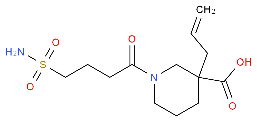 3-allyl-1-[4-(aminosulfonyl)butanoyl]-3-piperidinecarboxylic acid_Molecular_structure_CAS_)