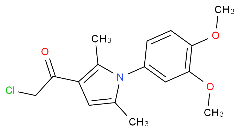 2-chloro-1-[1-(3,4-dimethoxyphenyl)-2,5-dimethyl-1H-pyrrol-3-yl]ethanone_Molecular_structure_CAS_)