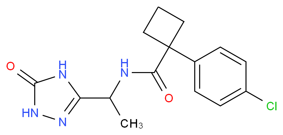 1-(4-chlorophenyl)-N-[1-(5-oxo-4,5-dihydro-1H-1,2,4-triazol-3-yl)ethyl]cyclobutanecarboxamide_Molecular_structure_CAS_)