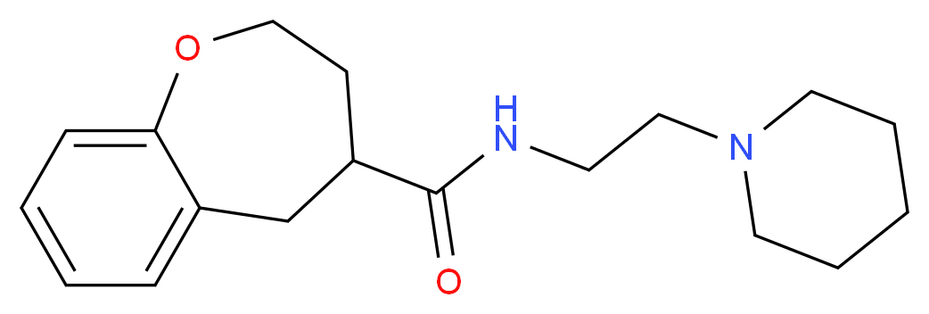 N-(2-piperidin-1-ylethyl)-2,3,4,5-tetrahydro-1-benzoxepine-4-carboxamide_Molecular_structure_CAS_)