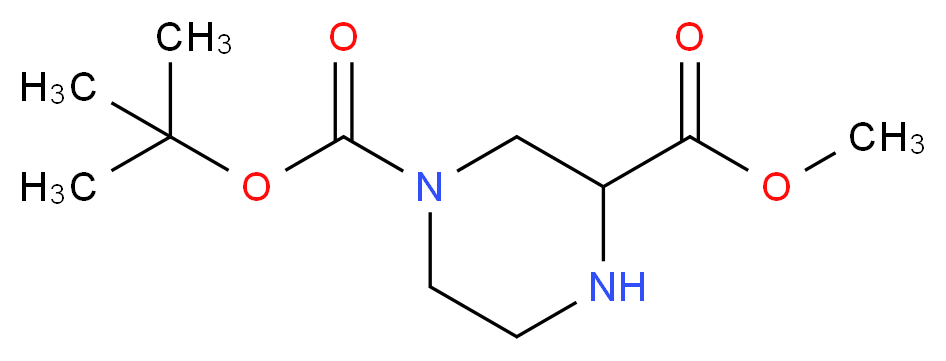 Piperazine-1,3-dicarboxylic acid 1-tert-butyl ester 3-methyl ester_Molecular_structure_CAS_129799-08-2)