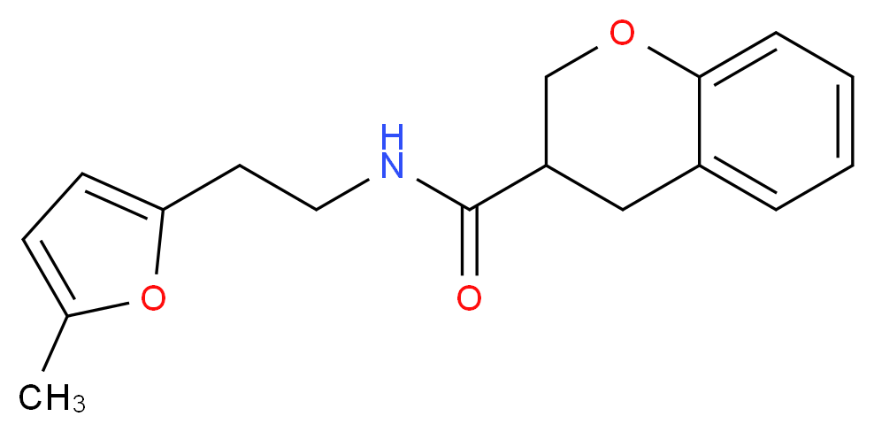 N-[2-(5-methyl-2-furyl)ethyl]chromane-3-carboxamide_Molecular_structure_CAS_)