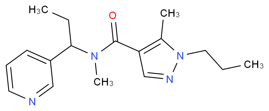 N,5-dimethyl-1-propyl-N-[1-(3-pyridinyl)propyl]-1H-pyrazole-4-carboxamide_Molecular_structure_CAS_)