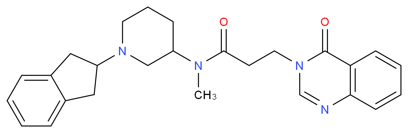 N-[1-(2,3-dihydro-1H-inden-2-yl)-3-piperidinyl]-N-methyl-3-(4-oxo-3(4H)-quinazolinyl)propanamide_Molecular_structure_CAS_)