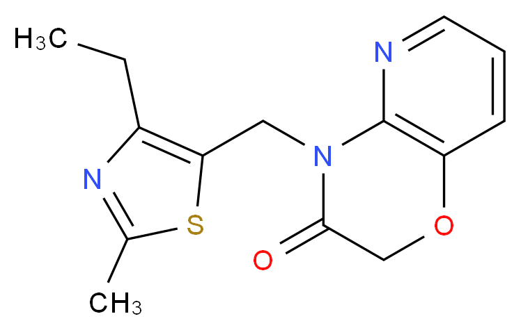 4-[(4-ethyl-2-methyl-1,3-thiazol-5-yl)methyl]-2H-pyrido[3,2-b][1,4]oxazin-3(4H)-one_Molecular_structure_CAS_)