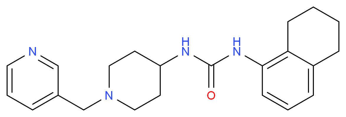 N-[1-(pyridin-3-ylmethyl)piperidin-4-yl]-N'-(5,6,7,8-tetrahydronaphthalen-1-yl)urea_Molecular_structure_CAS_)
