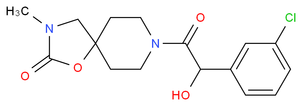 8-[(3-chlorophenyl)(hydroxy)acetyl]-3-methyl-1-oxa-3,8-diazaspiro[4.5]decan-2-one_Molecular_structure_CAS_)
