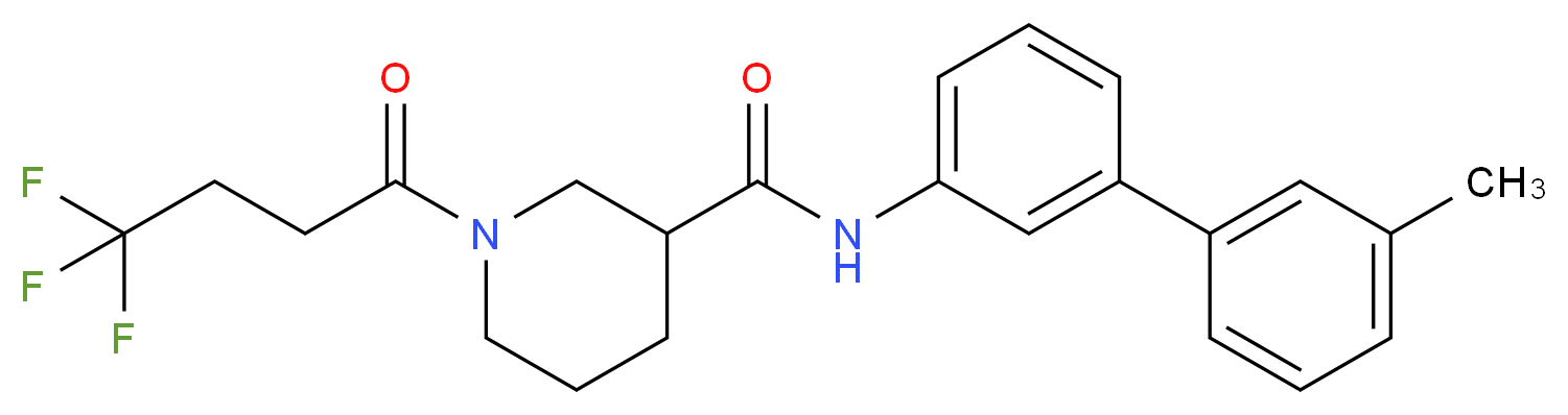 N-(3'-methyl-3-biphenylyl)-1-(4,4,4-trifluorobutanoyl)-3-piperidinecarboxamide_Molecular_structure_CAS_)