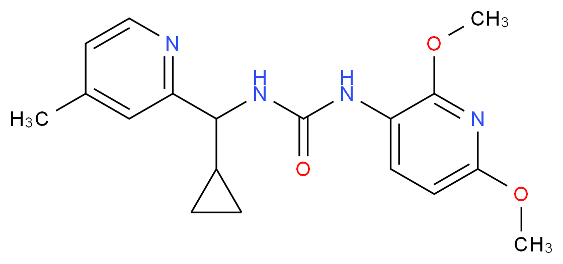 N-[cyclopropyl(4-methylpyridin-2-yl)methyl]-N'-(2,6-dimethoxypyridin-3-yl)urea_Molecular_structure_CAS_)