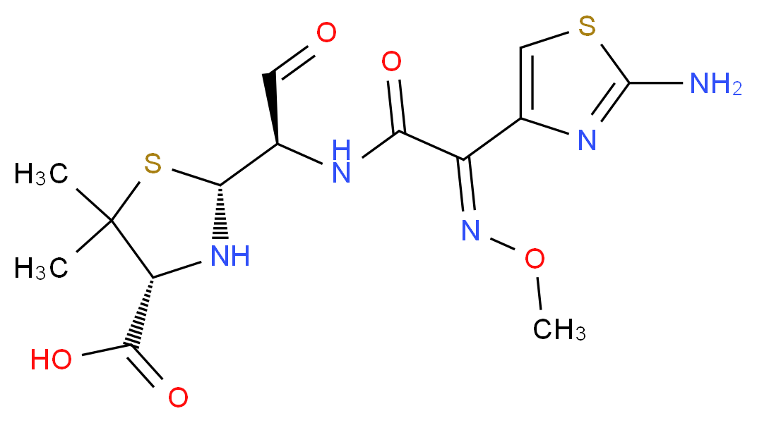 2-{1-[2-(2-Amino-Thiazol-4-Yl)-2-Methoxyimino-Acetylamino]-2-Oxo-Ethyl}-5,5-Dimethyl-Thiazolidine-4-Carboxylic Acid_Molecular_structure_CAS_)