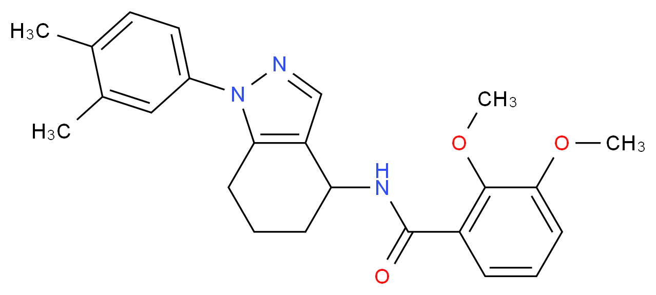 N-[1-(3,4-dimethylphenyl)-4,5,6,7-tetrahydro-1H-indazol-4-yl]-2,3-dimethoxybenzamide_Molecular_structure_CAS_)