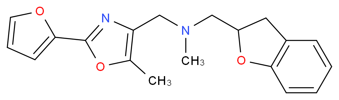 (2,3-dihydro-1-benzofuran-2-ylmethyl){[2-(2-furyl)-5-methyl-1,3-oxazol-4-yl]methyl}methylamine_Molecular_structure_CAS_)