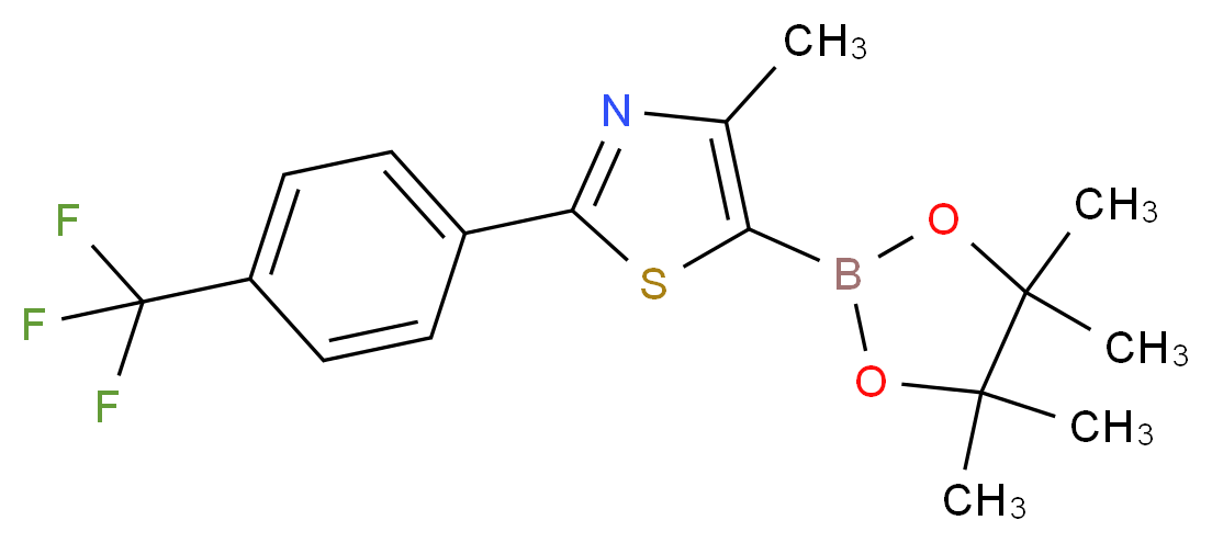 4-methyl-5-(4,4,5,5-tetramethyl-1,3,2-dioxaborolan-2-yl)-2-[4-(trifluoromethyl)phenyl]-1,3-thiazole_Molecular_structure_CAS_690631-96-0)