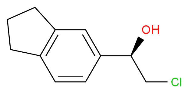 (1R)-2-chloro-1-(2,3-dihydro-1H-inden-5-yl)ethanol_Molecular_structure_CAS_)