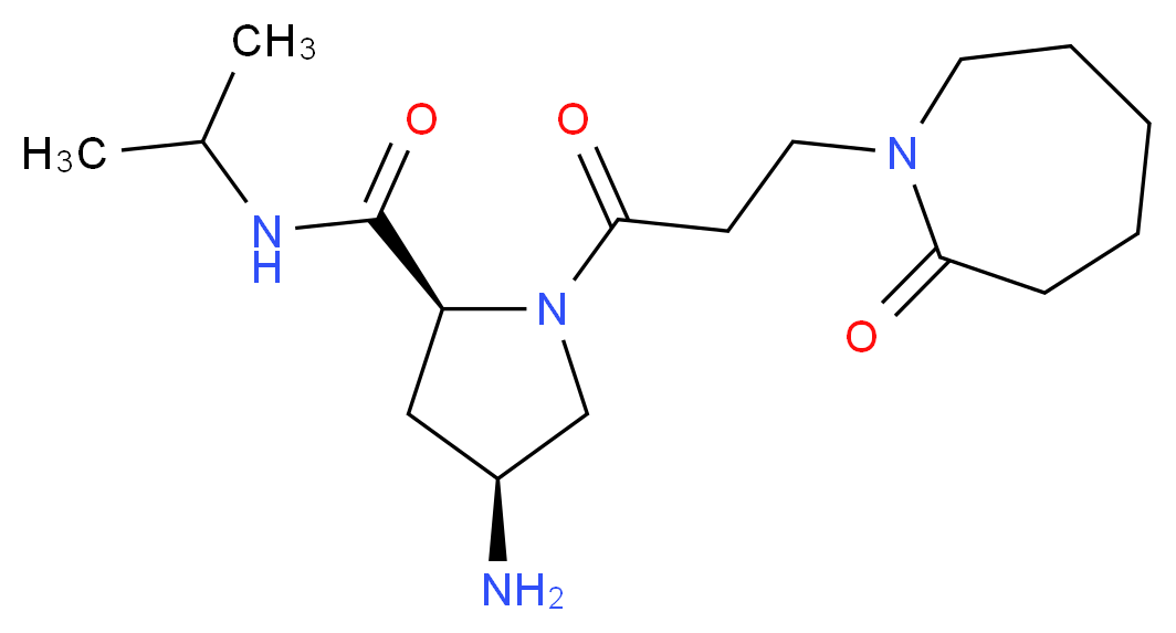 (2S,4S)-4-amino-N-isopropyl-1-[3-(2-oxoazepan-1-yl)propanoyl]pyrrolidine-2-carboxamide_Molecular_structure_CAS_)