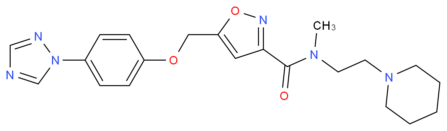 N-methyl-N-[2-(1-piperidinyl)ethyl]-5-{[4-(1H-1,2,4-triazol-1-yl)phenoxy]methyl}-3-isoxazolecarboxamide_Molecular_structure_CAS_)