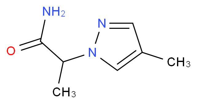 2-(4-Methyl-1H-pyrazol-1-yl)propanamide_Molecular_structure_CAS_)