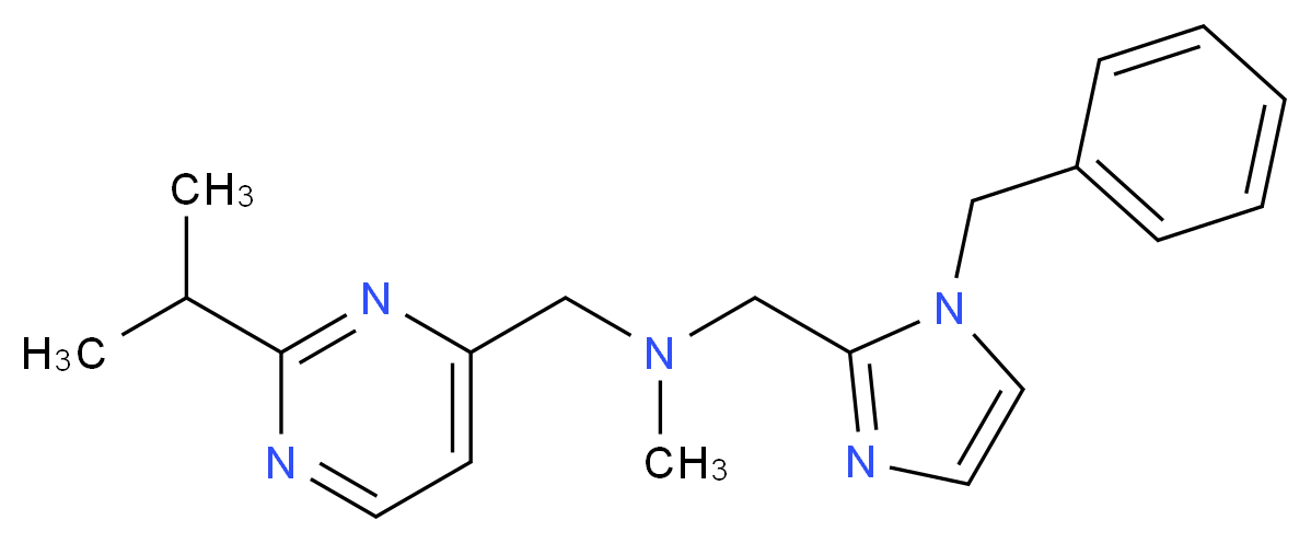 1-(1-benzyl-1H-imidazol-2-yl)-N-[(2-isopropylpyrimidin-4-yl)methyl]-N-methylmethanamine_Molecular_structure_CAS_)