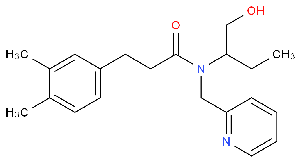 3-(3,4-dimethylphenyl)-N-[1-(hydroxymethyl)propyl]-N-(pyridin-2-ylmethyl)propanamide_Molecular_structure_CAS_)