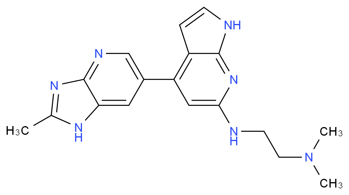 N,N-dimethyl-N'-[4-(2-methyl-1H-imidazo[4,5-b]pyridin-6-yl)-1H-pyrrolo[2,3-b]pyridin-6-yl]ethane-1,2-diamine_Molecular_structure_CAS_)