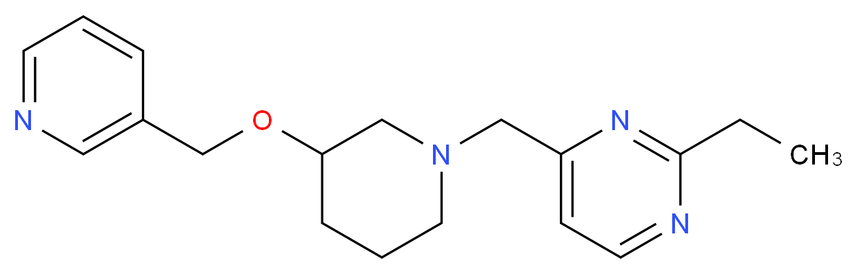 2-ethyl-4-{[3-(pyridin-3-ylmethoxy)piperidin-1-yl]methyl}pyrimidine_Molecular_structure_CAS_)