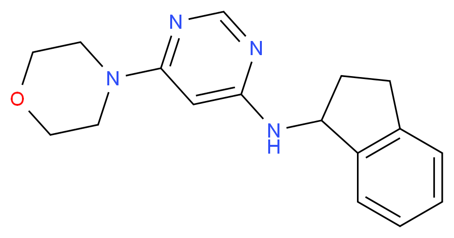 N-(2,3-dihydro-1H-inden-1-yl)-6-morpholin-4-ylpyrimidin-4-amine_Molecular_structure_CAS_)