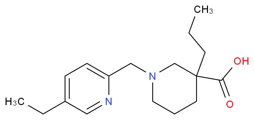 1-[(5-ethyl-2-pyridinyl)methyl]-3-propyl-3-piperidinecarboxylic acid_Molecular_structure_CAS_)
