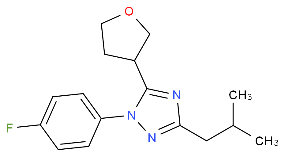 1-(4-fluorophenyl)-3-isobutyl-5-(tetrahydrofuran-3-yl)-1H-1,2,4-triazole_Molecular_structure_CAS_)