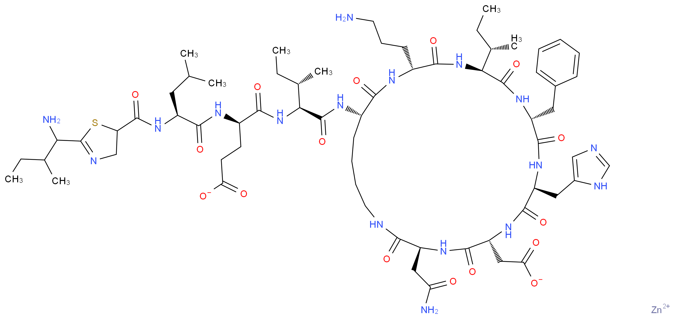 Bacitracin zinc salt_Molecular_structure_CAS_1405-89-6)