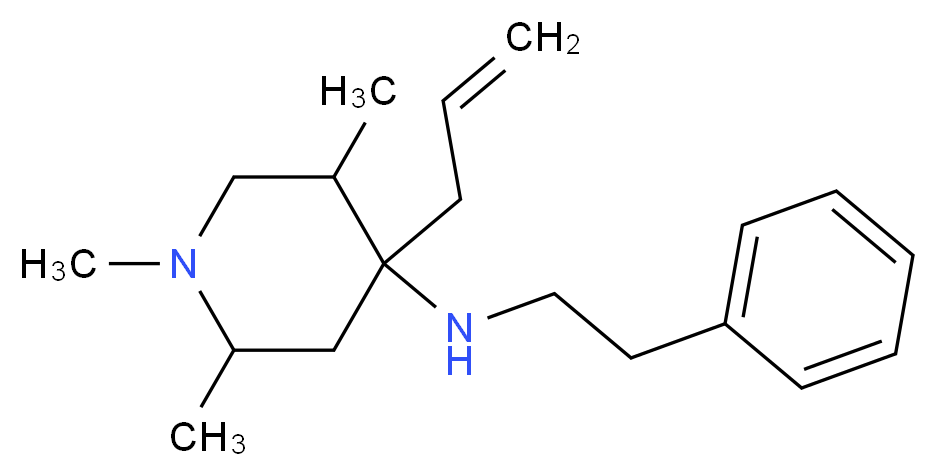 (4-Allyl-1,2,5-trimethyl-piperidin-4-yl)-phenethyl-amine_Molecular_structure_CAS_436811-32-4)