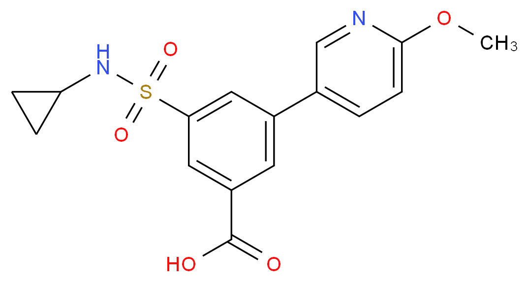 3-[(cyclopropylamino)sulfonyl]-5-(6-methoxypyridin-3-yl)benzoic acid_Molecular_structure_CAS_)