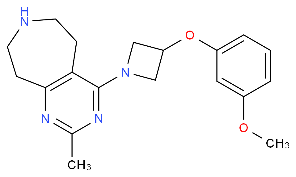 4-[3-(3-methoxyphenoxy)azetidin-1-yl]-2-methyl-6,7,8,9-tetrahydro-5H-pyrimido[4,5-d]azepine_Molecular_structure_CAS_)