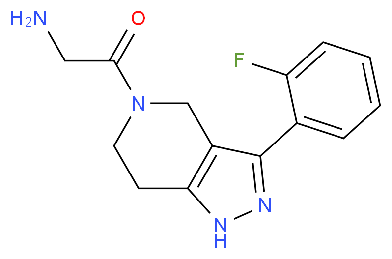 2-[3-(2-fluorophenyl)-1,4,6,7-tetrahydro-5H-pyrazolo[4,3-c]pyridin-5-yl]-2-oxoethanamine_Molecular_structure_CAS_)