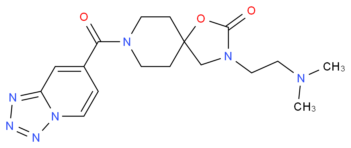 3-[2-(dimethylamino)ethyl]-8-(tetrazolo[1,5-a]pyridin-7-ylcarbonyl)-1-oxa-3,8-diazaspiro[4.5]decan-2-one_Molecular_structure_CAS_)
