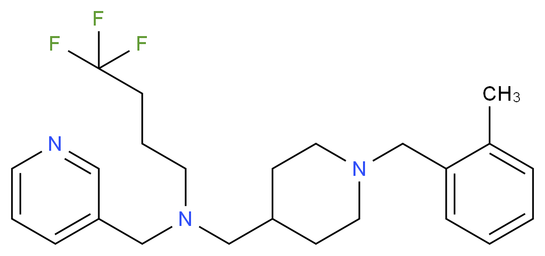 4,4,4-trifluoro-N-{[1-(2-methylbenzyl)-4-piperidinyl]methyl}-N-(3-pyridinylmethyl)-1-butanamine_Molecular_structure_CAS_)