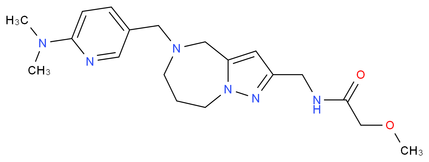 N-[(5-{[6-(dimethylamino)pyridin-3-yl]methyl}-5,6,7,8-tetrahydro-4H-pyrazolo[1,5-a][1,4]diazepin-2-yl)methyl]-2-methoxyacetamide_Molecular_structure_CAS_)