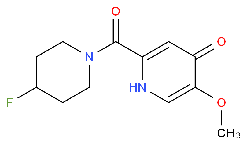 2-[(4-fluoropiperidin-1-yl)carbonyl]-5-methoxypyridin-4(1H)-one_Molecular_structure_CAS_)
