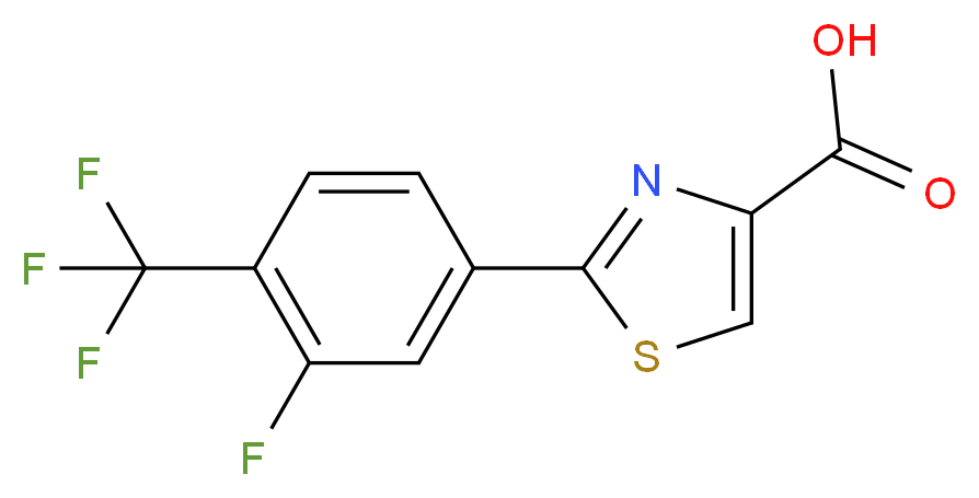 2-[3-Fluoro-4-(trifluoromethyl)phenyl]-1,3-thiazole-4-carboxylic acid_Molecular_structure_CAS_)