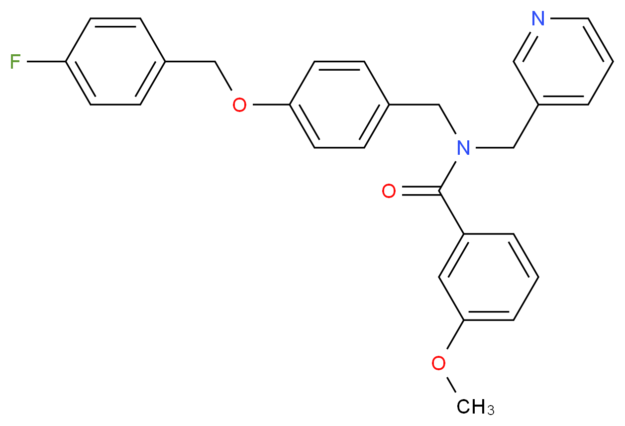 N-{4-[(4-fluorobenzyl)oxy]benzyl}-3-methoxy-N-(3-pyridinylmethyl)benzamide_Molecular_structure_CAS_)