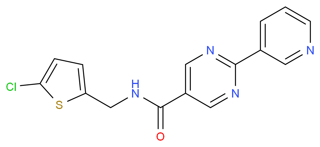 N-[(5-chloro-2-thienyl)methyl]-2-pyridin-3-ylpyrimidine-5-carboxamide_Molecular_structure_CAS_)