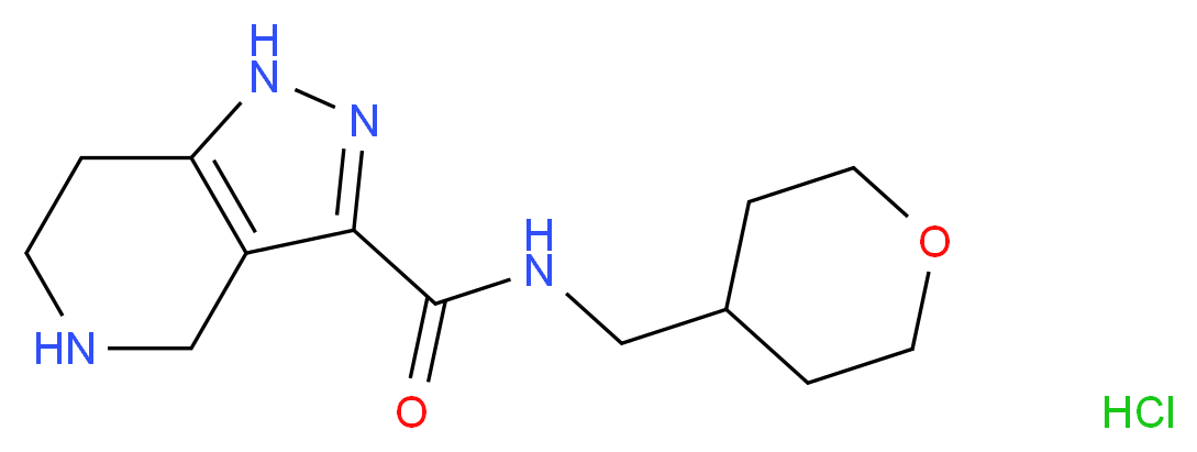 N-(Tetrahydro-2H-pyran-4-ylmethyl)-4,5,6,7-tetra-hydro-1H-pyrazolo[4,3-c]pyridine-3-carboxamide HCl_Molecular_structure_CAS_)
