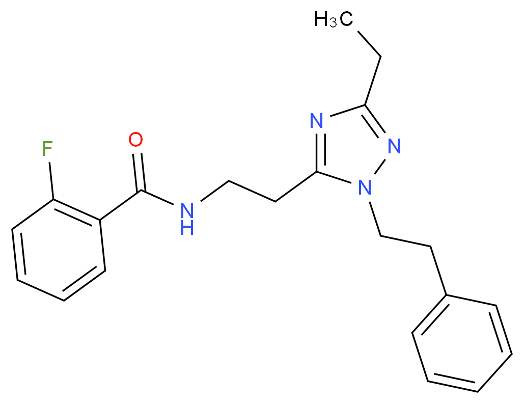 N-{2-[3-ethyl-1-(2-phenylethyl)-1H-1,2,4-triazol-5-yl]ethyl}-2-fluorobenzamide_Molecular_structure_CAS_)