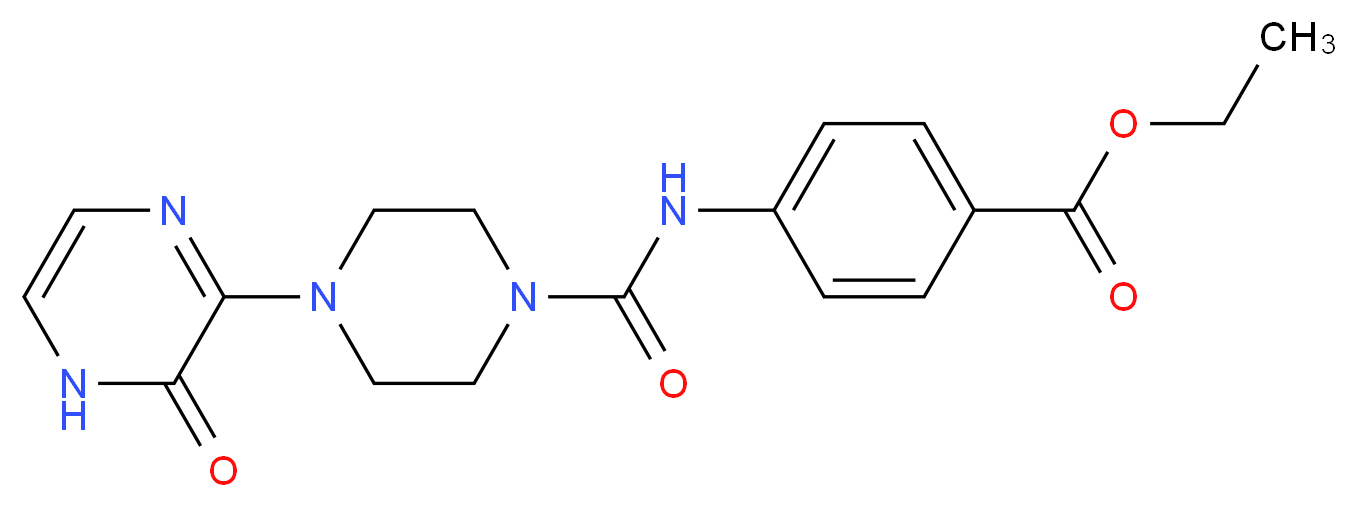 ethyl 4-({[4-(3-oxo-3,4-dihydropyrazin-2-yl)piperazin-1-yl]carbonyl}amino)benzoate_Molecular_structure_CAS_)