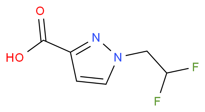 1-(2,2-difluoroethyl)-1H-pyrazole-3-carboxylic acid_Molecular_structure_CAS_)
