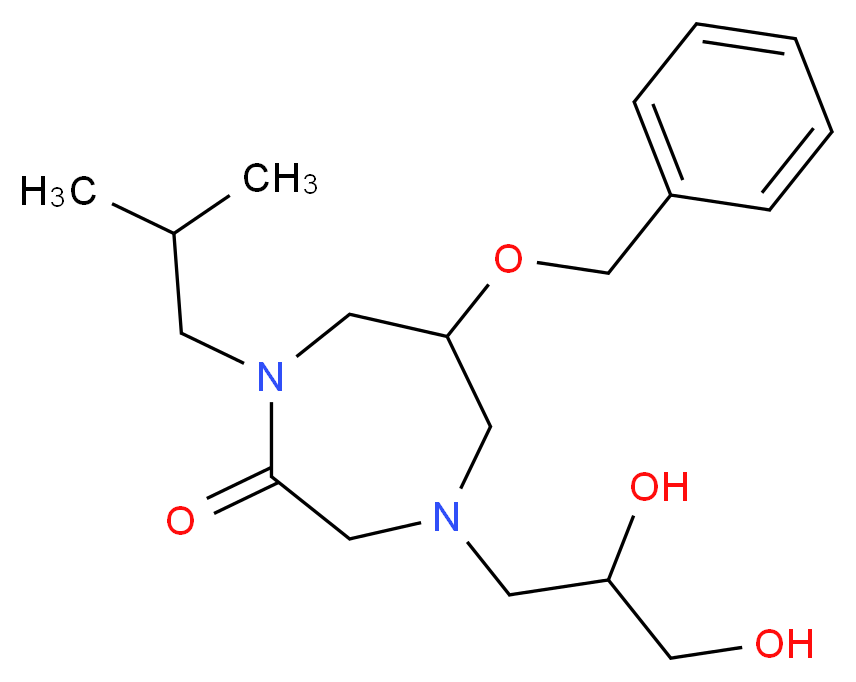 6-(benzyloxy)-4-(2,3-dihydroxypropyl)-1-isobutyl-1,4-diazepan-2-one_Molecular_structure_CAS_)