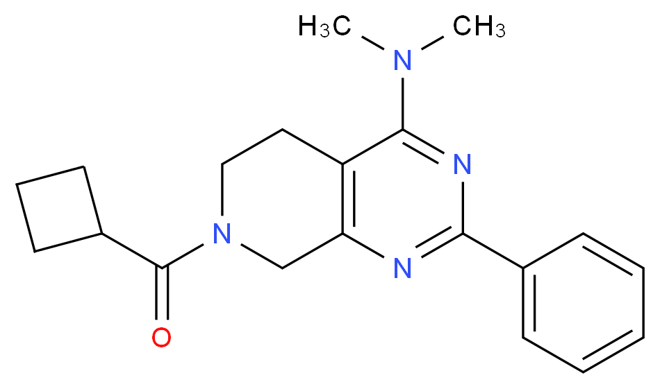 7-(cyclobutylcarbonyl)-N,N-dimethyl-2-phenyl-5,6,7,8-tetrahydropyrido[3,4-d]pyrimidin-4-amine_Molecular_structure_CAS_)
