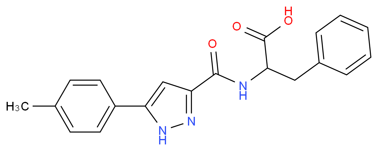 N-{[5-(4-methylphenyl)-1H-pyrazol-3-yl]carbonyl}phenylalanine_Molecular_structure_CAS_)