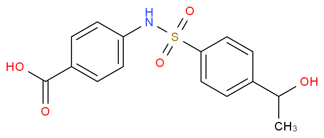 4-({[4-(1-hydroxyethyl)phenyl]sulfonyl}amino)benzoic acid_Molecular_structure_CAS_)