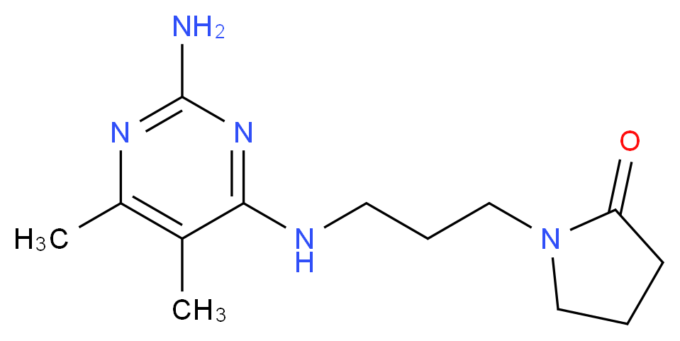 1-{3-[(2-amino-5,6-dimethylpyrimidin-4-yl)amino]propyl}pyrrolidin-2-one_Molecular_structure_CAS_)